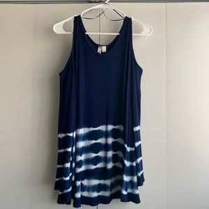 Francesca’s cold shoulder blue tie dye top!